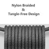 Nylon Data Cable Fast Charger USB A to Type C Charging Cable For Huawei Samsung Android phone TypeC Charging Device 1M 2M 3M