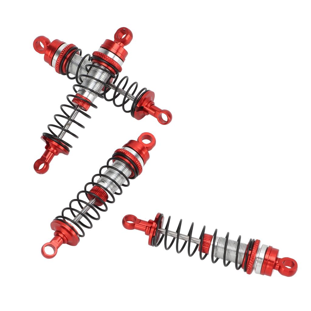Front Rear Shock Absorbers Aluminum Alloy Front Rear Shock Damper for Traxxas Latrax Teton 1 18 RC Car Red