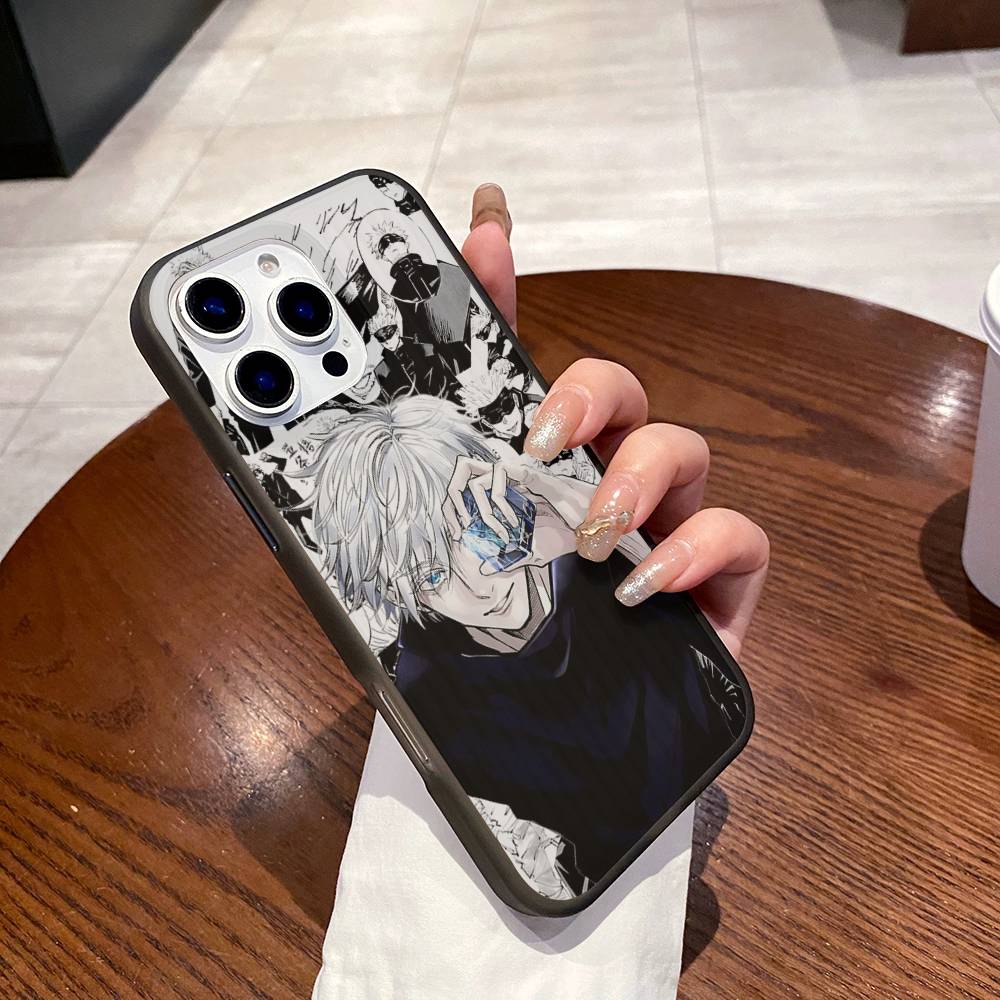 Jujutsu Kaisen Satoru Gojo Comics Luxury Ripple Shockproof Phone Case For IPhone 17 Air 16 15 14 13 12 11 Pro Max Plus Pro