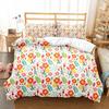 Hibiscus Floral Duvet Cover Twin King Size Tropical Palm Leaves Bedding Set,Botanical Flower Comforter Cover for Girl Teen Room
