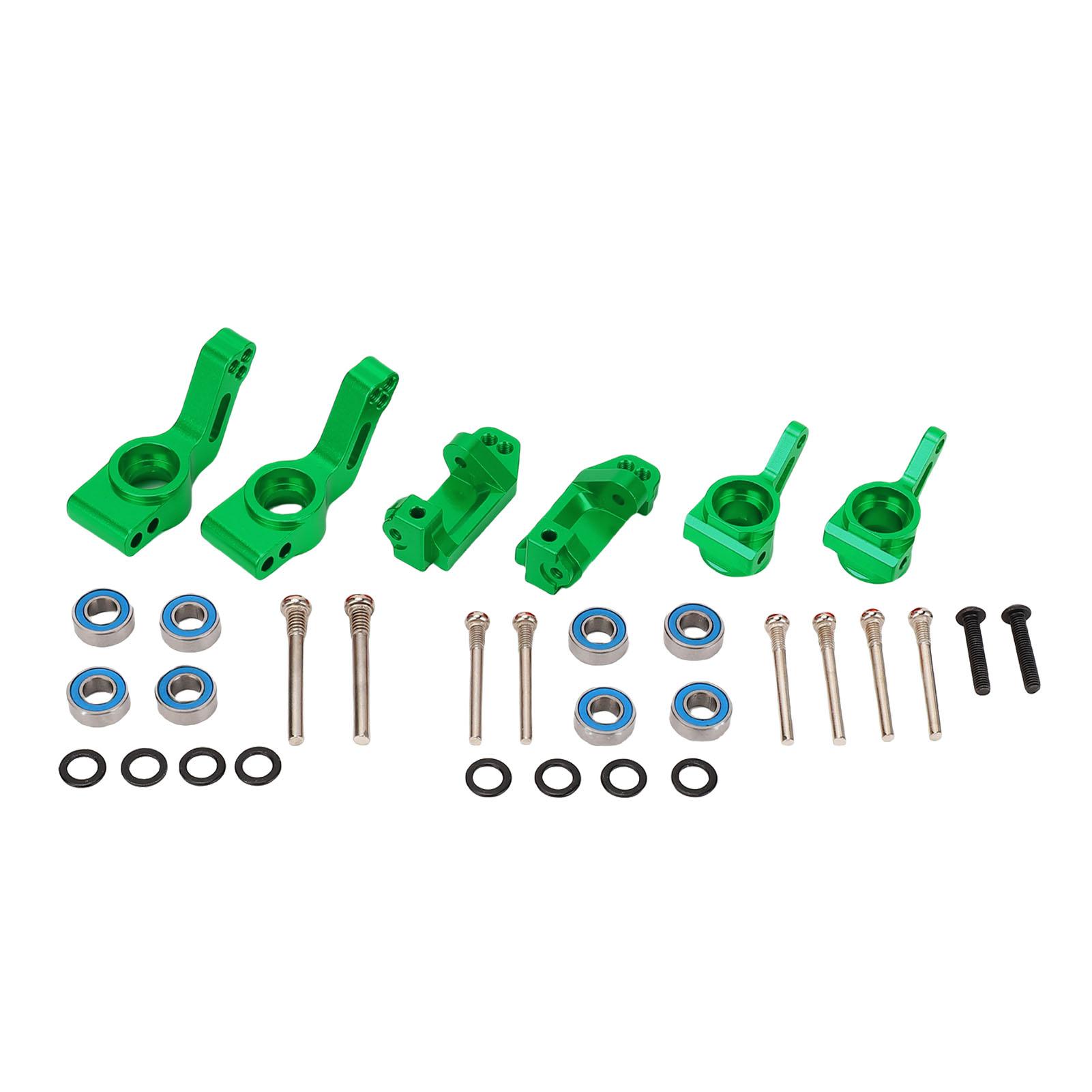 

RC Car Front Steering Cup Front C Seat Rear Axle Seat Kit Fit for Traxxas Slash 2WD Aluminum Alloy R Green