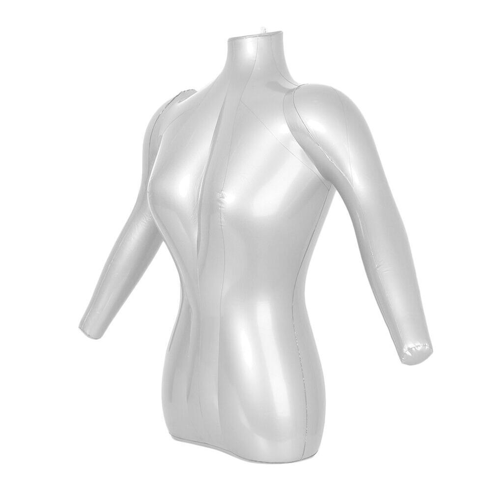 PVC Ladies Half Body Arm Inflatable Mannequin, Great for Displaying Tops and Jewelry, Compact and Affordable Design