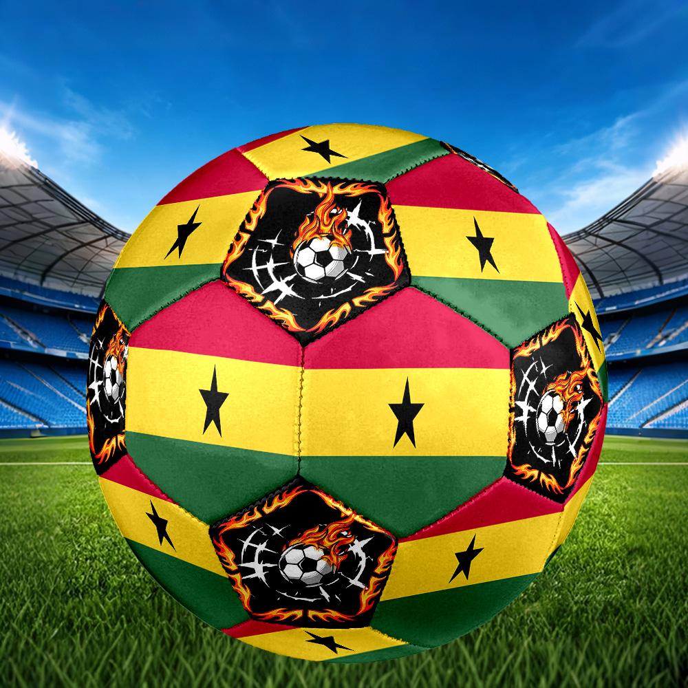 1 pz Tema Sportivo Ghana Taglia 5 Pallone da Calcio Professionale Partita Allenamento Calcio Sportivo Indoor & Outdoor Pallone Leggero Resistente c669