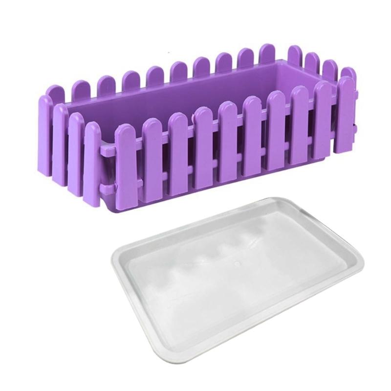 Exquisite Fence Shape Plant Pot Window Flower Box Outdoor Planter Box Planting Fencing Railing Decoration Accessories