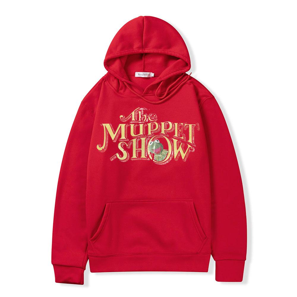 Vintage The Muppet Show Essential Hoodie Lustiges Niedliches Frosch Grafikdruck Sweatshirt Streetwear Herren Damen Lässige Übergroße Hoodies