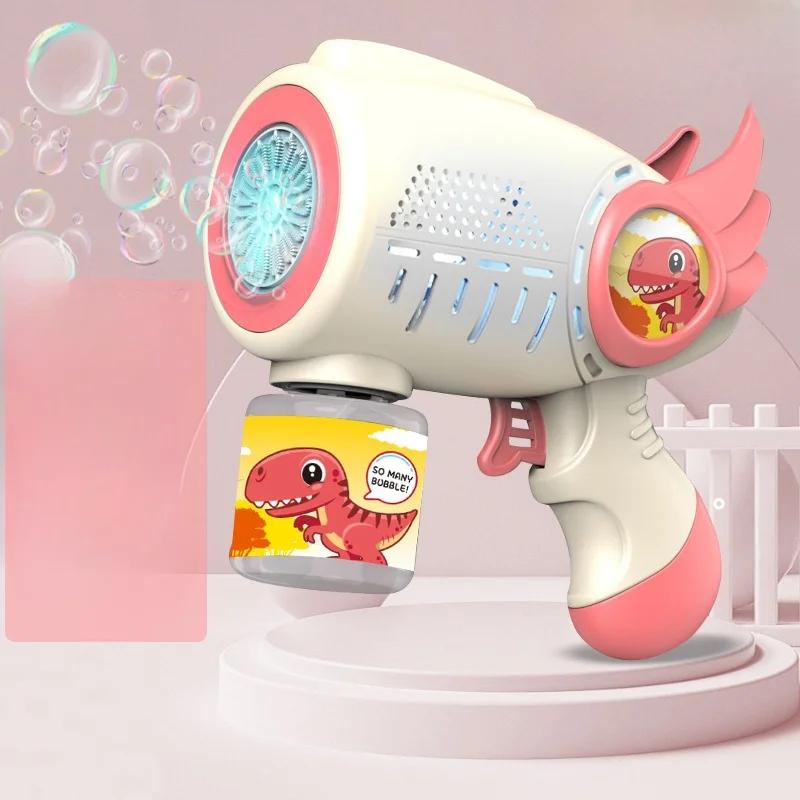 

Портативный пистолет для мыльных пузырей в форме мультфильма, полностью автоматический, непрерывное вспенивание, ручной электрический пистолет для мыльных пузырей для мальчиков и девочек, детские игрушки розовый