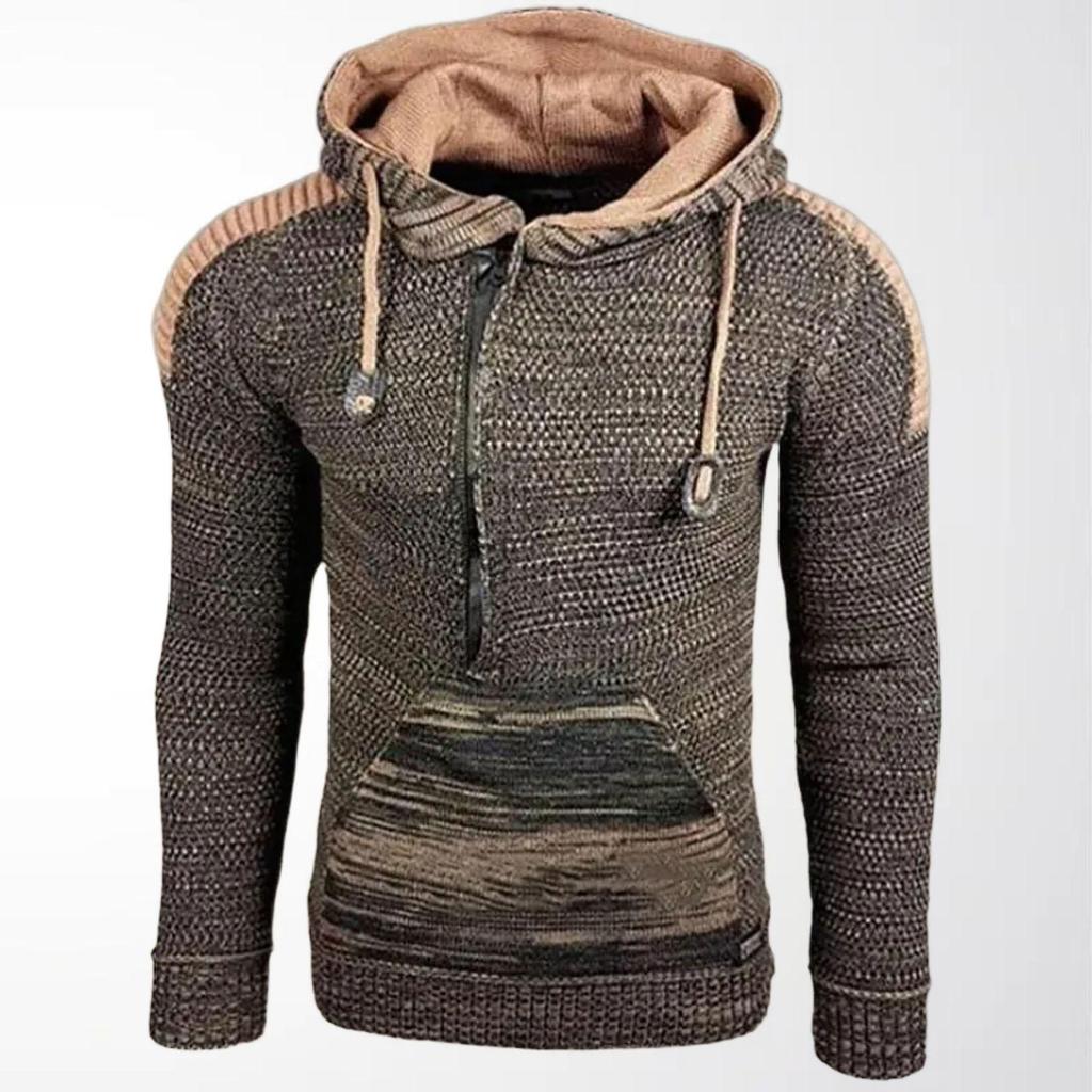 Men's Autumn/Winter Hooded Knit Sweater Pullover