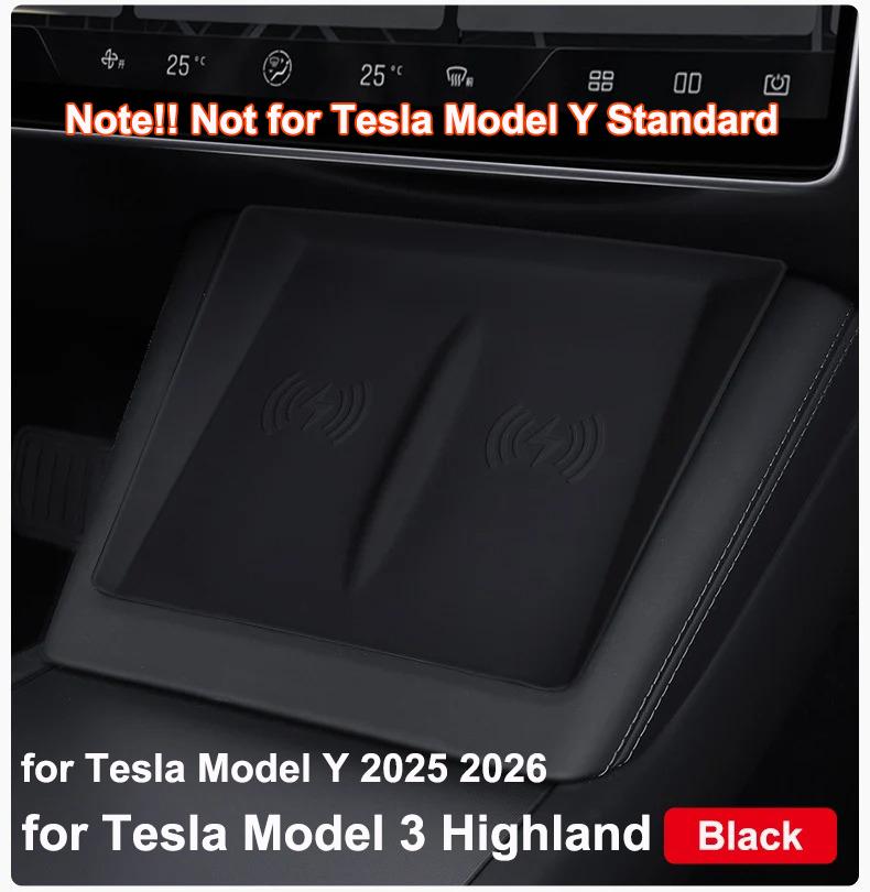 For Tesla Model Y L 2026 Accessories Center Console Wireless Charging Pad Mat Screen Rearview Mirror Protector Frame Model YL