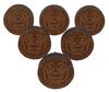 IBA Indianbeautifulart Brown Engraved Knobs 10 Pc Furniture Wooden Scallop Knobs Rustic Drawer