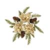 ABS Christmas Wreath Centerpiece Artificial Candle Ring Holder for Dinner Table Farmhouse Thanksgiving Decor