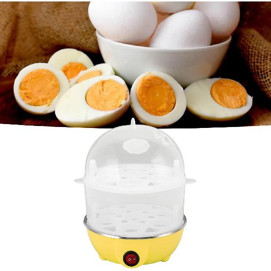 Rapid Electric Egg Cooker - Steamer for Hard Boiled, Poached, Scrambled Eggs & Omelets (2 Layers Yellow)