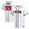 Sędzia #99 Drużyna USA Koszulka Baseballowa 3D Wygodne Miękkie Koszulki Oddychające Modny Street Casual Top Koszulka Sportowa Outdoor