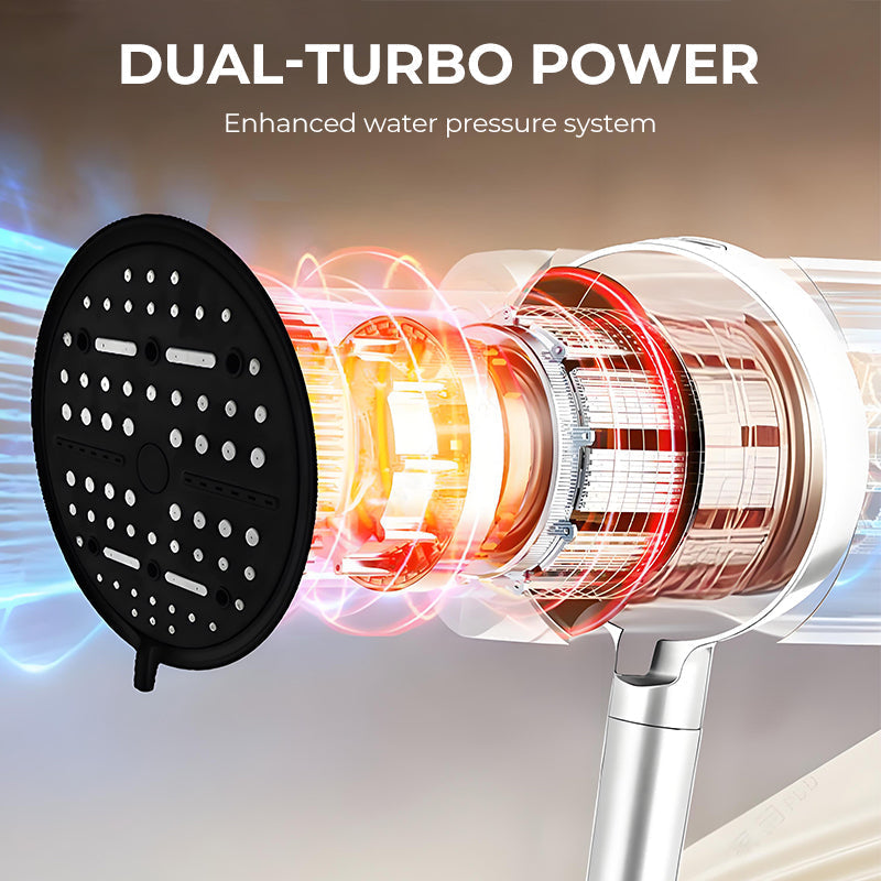 6 Modes Pressure Boost Shower Head Multifunction Adjustable Large Water Shower Nozzle Massage Bathroom Accessory