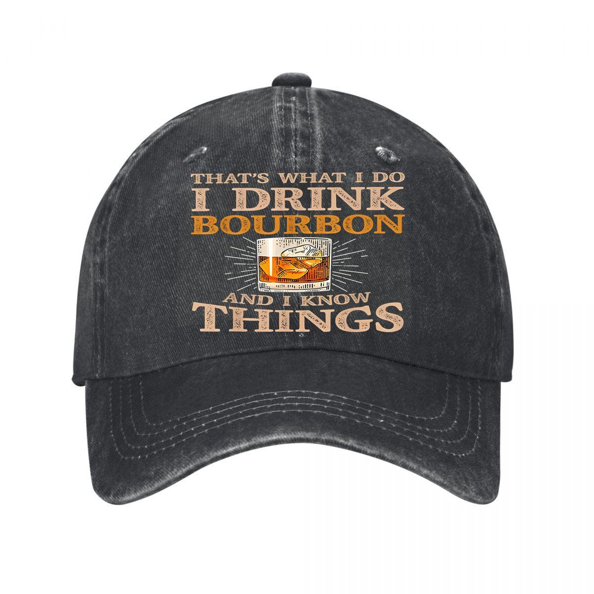 Vintage Bourbon Lovers Baseball Cap Washed Baseball Cap Adjustable