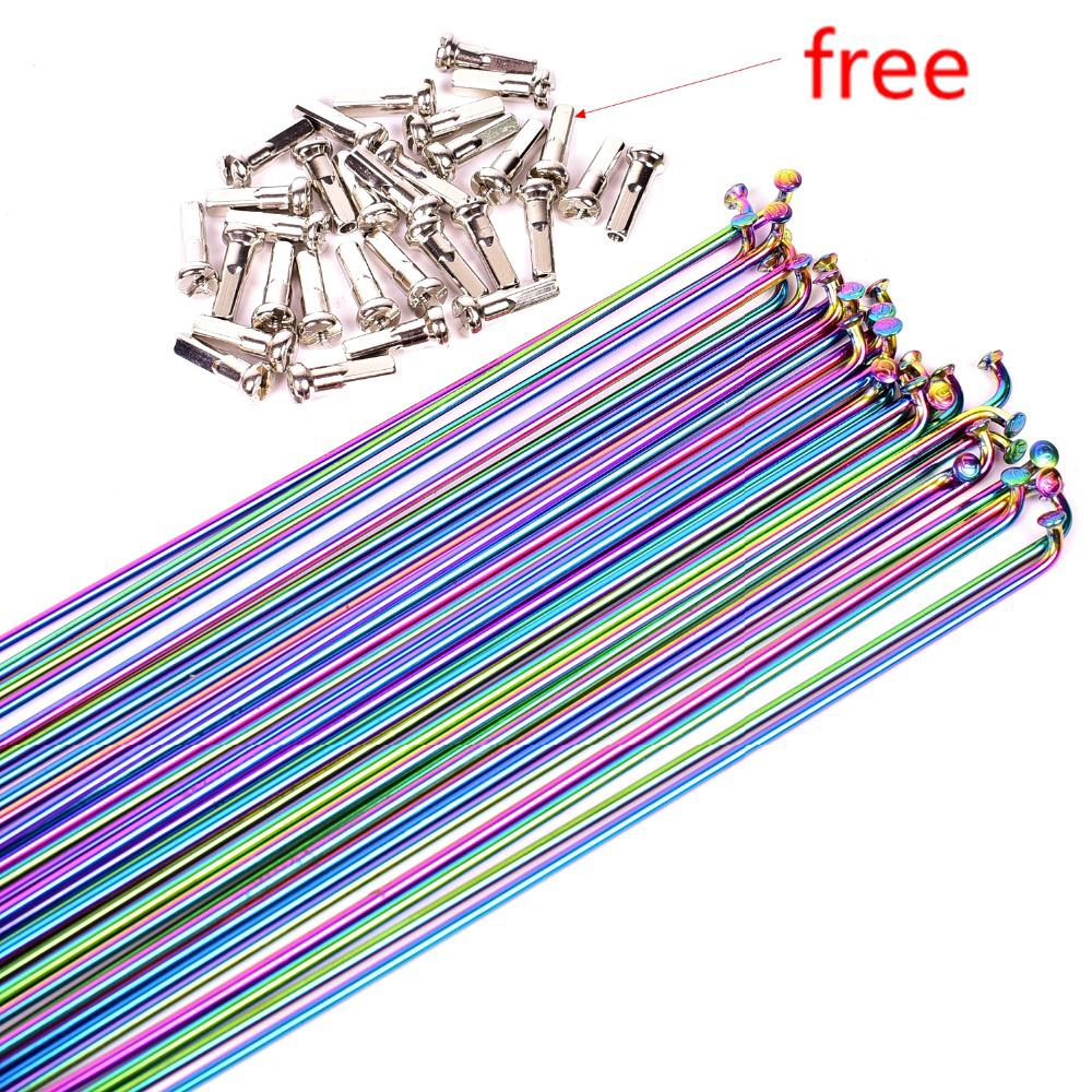 Bike 304 Stainless Steel Rainbow Bicycle Spoke Cycle Spokes Vacuum Pating Stainless Steel Spokes