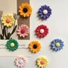 8Pcs Mini Resin Sunflower Refrigerator Magnet Colorful Flower Shape Fridge Magnet Memo Notes Photo Holder Home Kitchen Office
