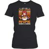 Just A Boy Who Loves Anime Ramen and Gaming Gamer Anime Women's T-Shirt (Black;M)