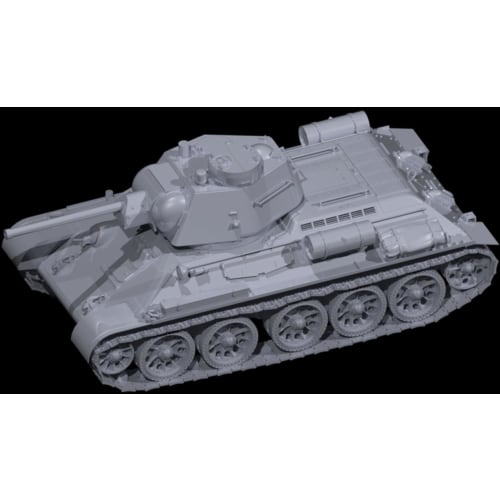 ICM 1/35 Scale Soviet Army T-34/76 Tank-Mounted Infantryman with 4 Figures Plastic Model Kit 35368