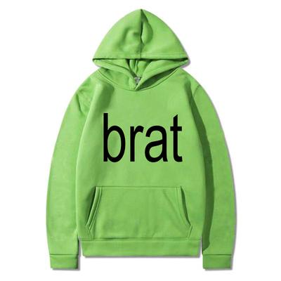 Charli xcx Brat Hoodies Damen y2k Ästhetik Weibliche Streetwear Übergroßes Kapuzensweatshirt kpop Herbst Winter Vintage Langarm