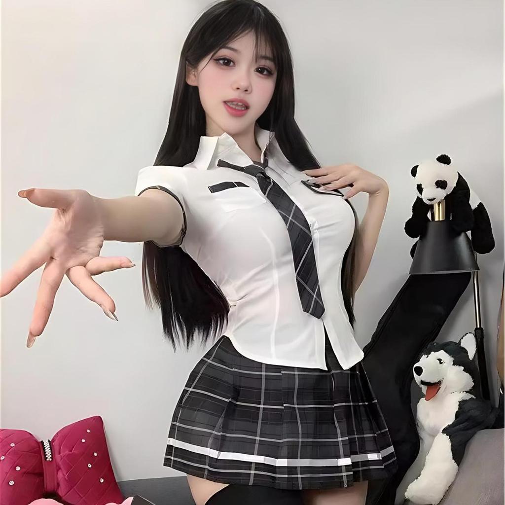 Sex Underwear Sexy JK Uniform Plaid Skirt Cosplay Hot Passion Clothes Sex Suit Underwear