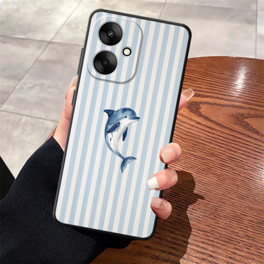 Marine Animals Soft Back Phone Cover Case for Xiaomi Redmi 12 A1 A2 Plus 9T 13C 9A 9C A5 K40 K50 Gaming 10 12C K60