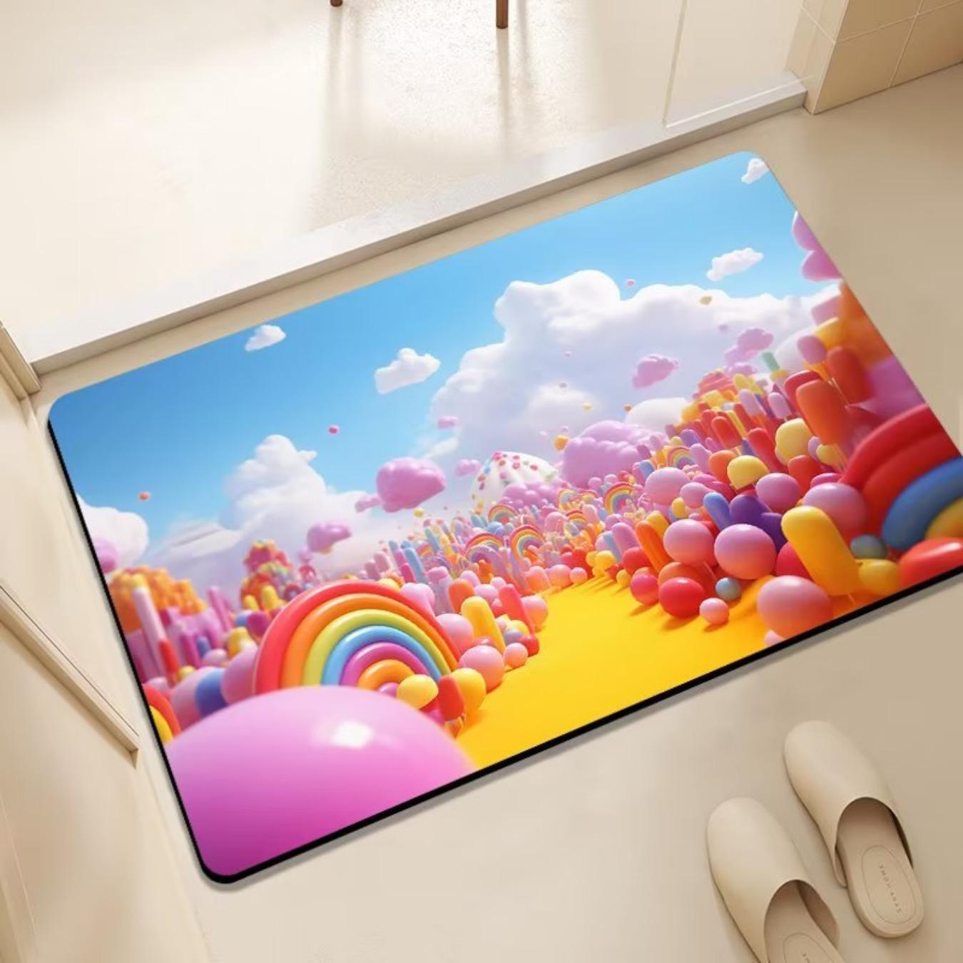 Диатомовая печать в ванной комнате утолщающий коврик для ванной нескользящие ковры — фото 28