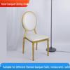 Electroplated Bamboo Joint Chair with Gourd Legs for Hotel Dining and Wedding Halls