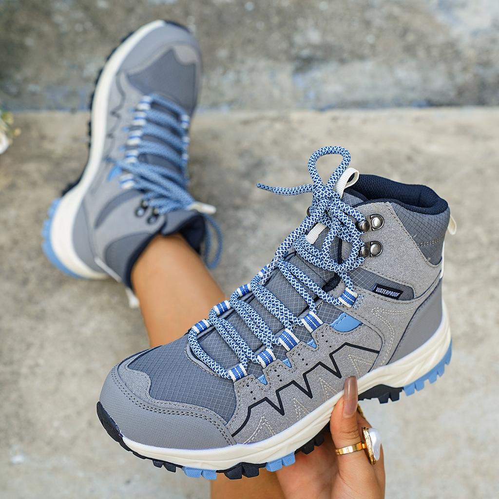 Chaussures de Randonnée Homme Extérieur Lacets Montantes Antidérapantes Décontractées Chaussures de Sport Femme Plates Respirantes Amortissantes Chaussures Homme Femme