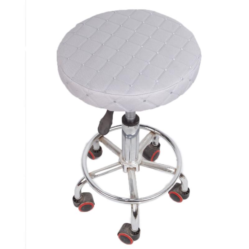 

Круглые чехлы для стульев в столовой, защитные чехлы для барных стульев из хлопчатобумажной ткани, чехлы для стульев в столовой для стоматолога, парикмахерской фиолетовый