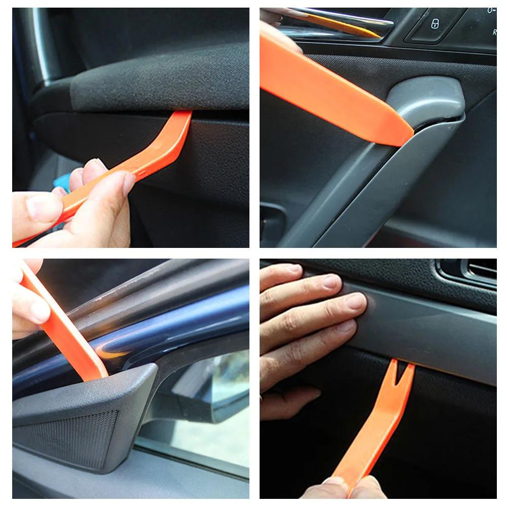 5pcs/Set Car Panel Removal Tool Kit Portable Trim Dash Removal Installer Tool Set Nail Puller Radio Audio Door Pry Repair Clip
