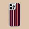 Red Blue Stripe Mobile Phone Case for iPhone 17 16 15 14 13 12 11 Air Pro Max Plus Silver Plating Colorful Cover Luxury Pretty