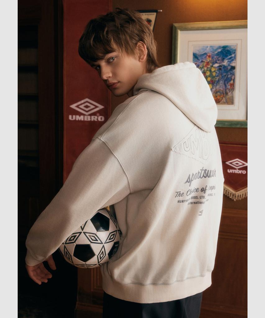 Hbl Um Grey Vintage Applique Hoodie Ivory Ur121Chd21 (B Type)