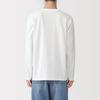 MUJI Jersey Knit Crew Neck Long Sleeve Size AB1L3A6S Men's T-Shirt, White, M,
