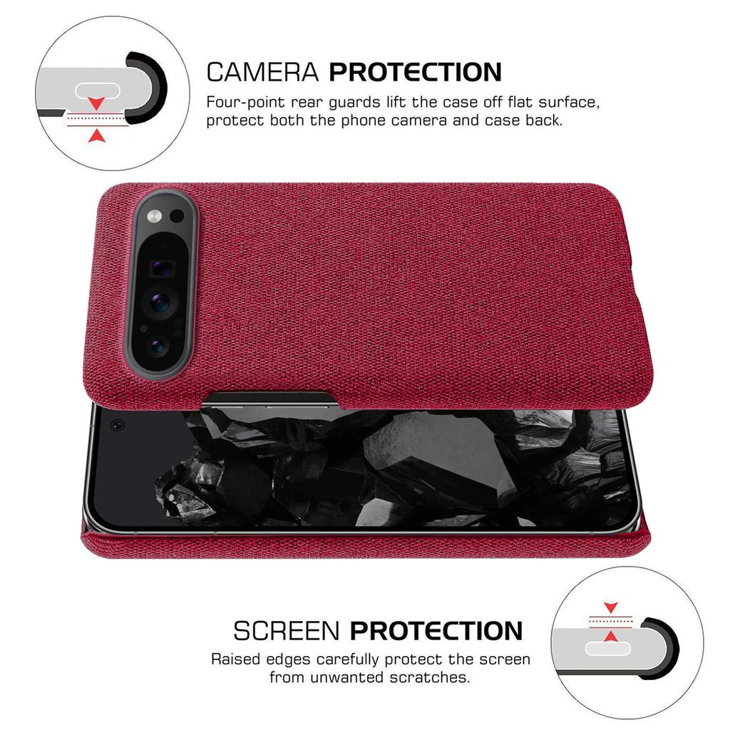 For Google Pixel 9 Pro XL Case Solid Color PC+Cloth Drop Protection Back Phone Cover