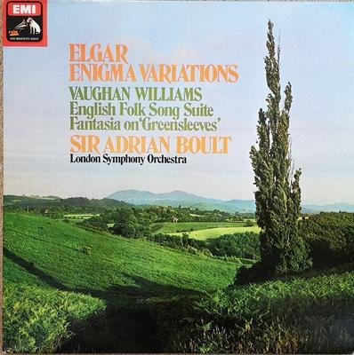 LP Record SIR EDWARD ELGAR / RALPH VAUGHAN WI - Enigma Variations, English Folk Son ASD2750 His Master's Vo UK Classical Used
