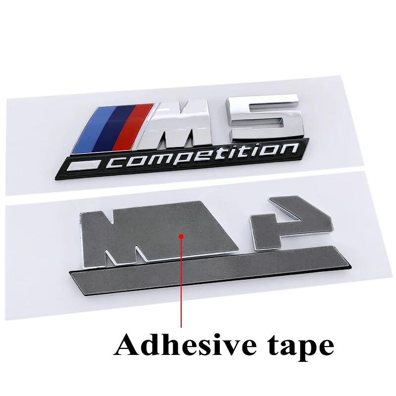 For BMW Car Rear Trunk Badge Sticker M1 M2 M3 M4 M5 M6 M7 M8 Competition Emblem Silver Modification Of ABS Badge