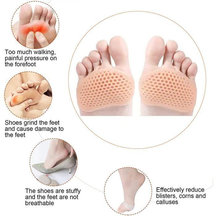 8 stk. Plantarpute Gelpute Føtter, forfotspute, Lindre Plantarsmerter for menn og kvinner
