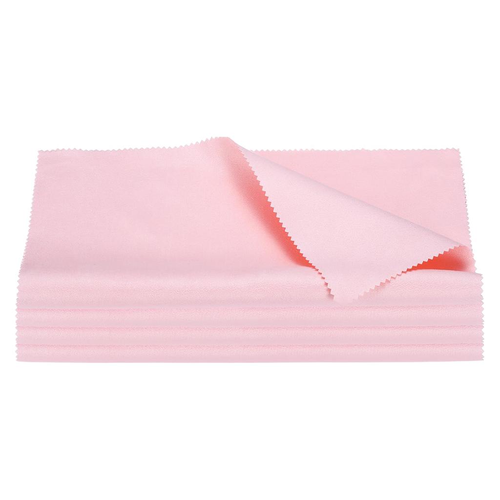 uxcell 30x30cm Extra Large Microfiber Instrument Cleaning Thick and for Cymbal for and Other Instruments 4-Pack Cloths, Soft, Cleaners, Pink, Violin,