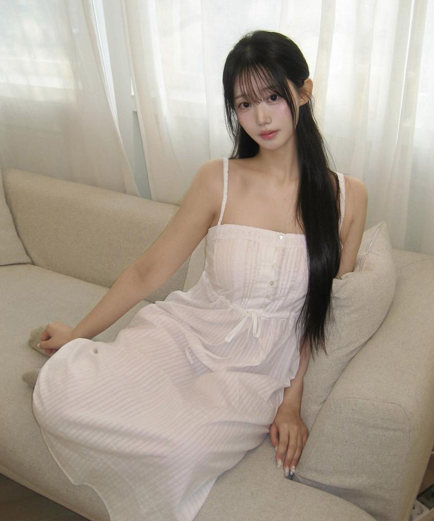 Lettedeupollin 023A Pure Sand Sleeveless Dress