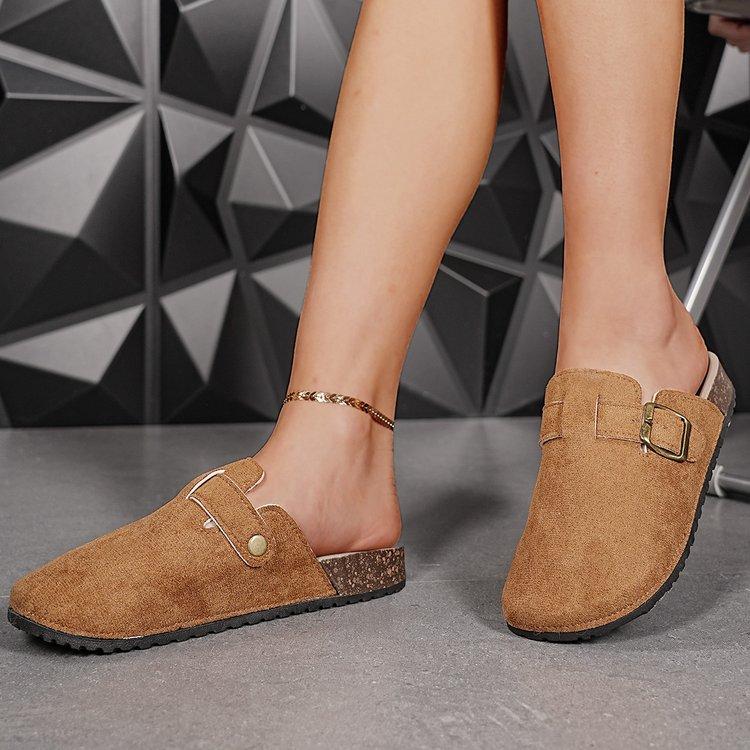Fashion Women's Shoes Women's Closed Toe Slippers Women's Sandals Retro Fashion Garden Clog Slide 2024 New  Slipper