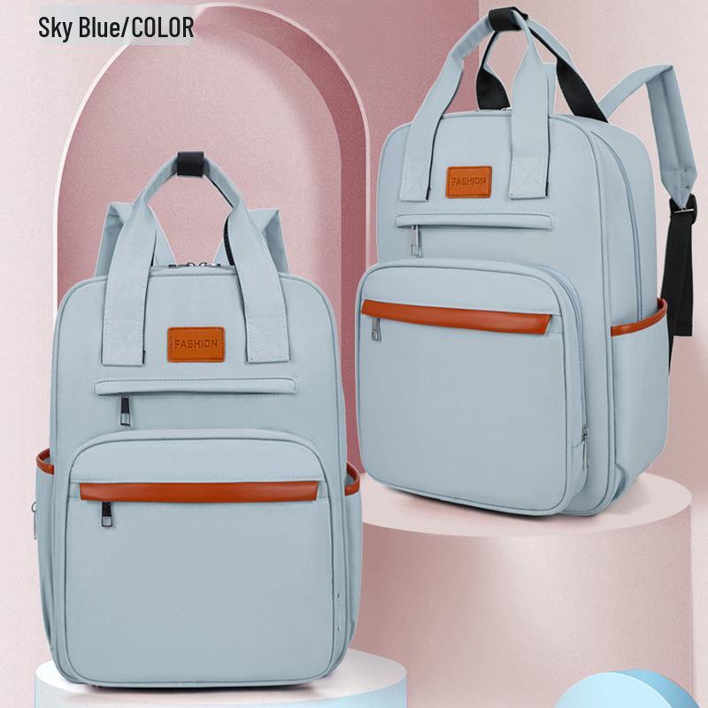 Trendy Large-Capacity Mom Bag with Wet/Dry Separation, Luggage Handle Attachment, Multi-Function Backpack for Mothers