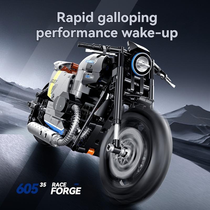New High-quality 1:8 Technical motorcycle Model Building Block Assembly Unique Toys birthday Christmas gifts For Adults Kids