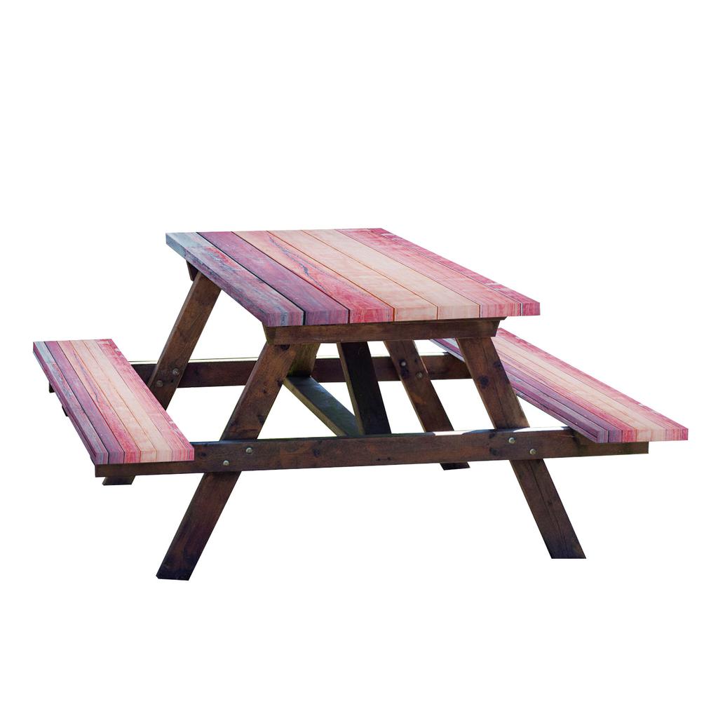 3 ks Obdélníkový potah na piknikový stůl Venkovní sada lavic Polyester Vodotěsný Vzhled dřeva Kempování Párty Dekorace