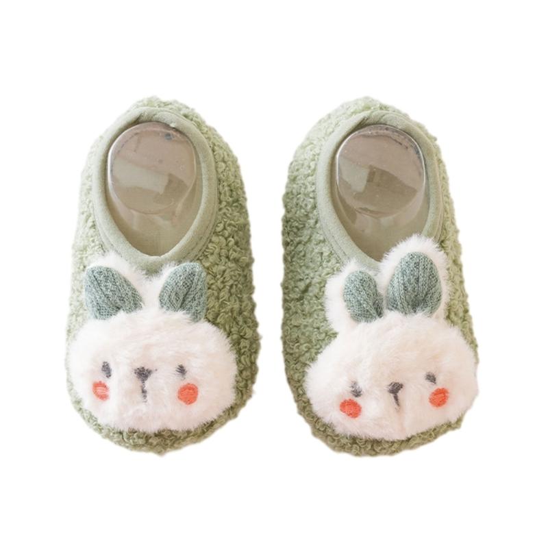 1 Pair Baby Anti Skid Walking Shoes Indoor Toddlers Shoes Non-slip Warm Floor Socks Prewalker for Autumn and Winter