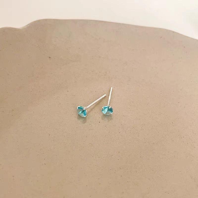 Color Zircon Huazi Earrings Super Flash Dopamine 925 Earrings 2025 New Popular High-end Ear