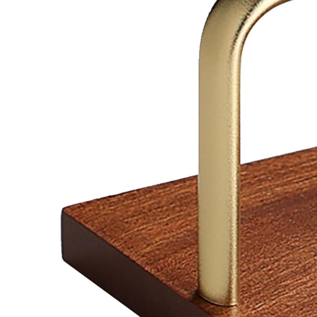 Wooden Table Napkin Organizer Aluminum Paper Towel Dispenser Holder for Banquet Kitchen Dining Table