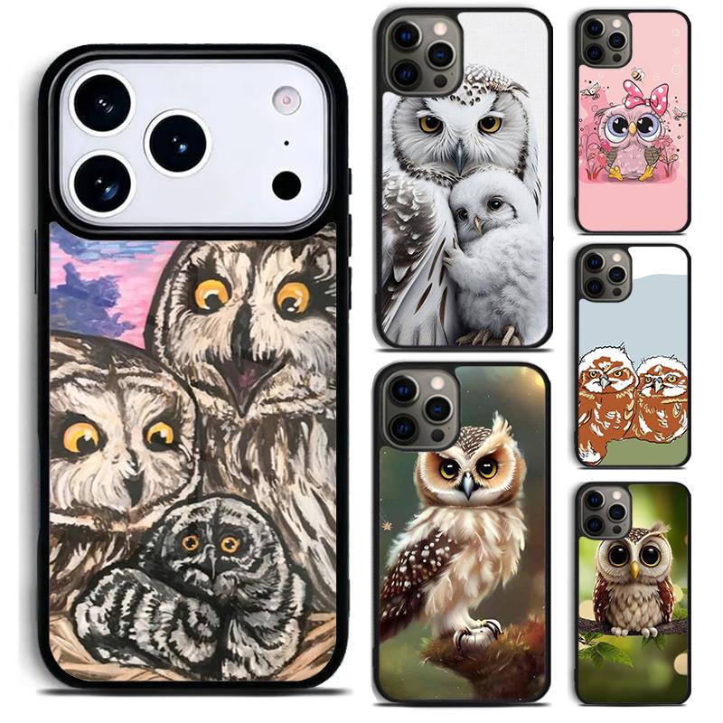 Baby Owl Phone Case For iPhone 17 16 15 14 13 12 11 Pro Max Plus 17Air Soft Silicone Cover