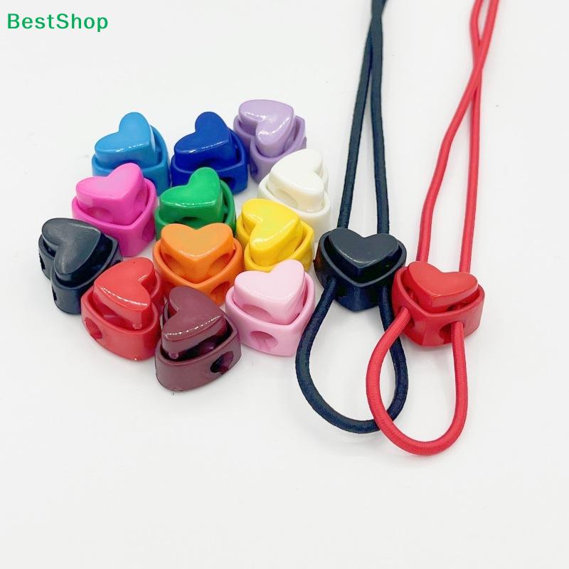 Bunte herzförmige Kordelstopper - Wiederverwendbare Kordelstopper für Taschen, Kleidung & Accessoires(Verschiedene Farben)