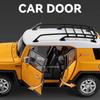 1:24 Scale FJ Cruiser Car Model Toy Metal Diecast SUV Sound Light Rubber Tires Off-road Vehicle Models Simulation Boys Gifts