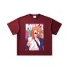 260 GSM Double Yarn 32 Count 100% Cotton Chainsaw Man V49 Power Print Unisex Heavy Cotton T Shirt